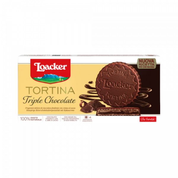 Loacker Tortina Triple Chocolate, 6 Stück, 126 Gramm